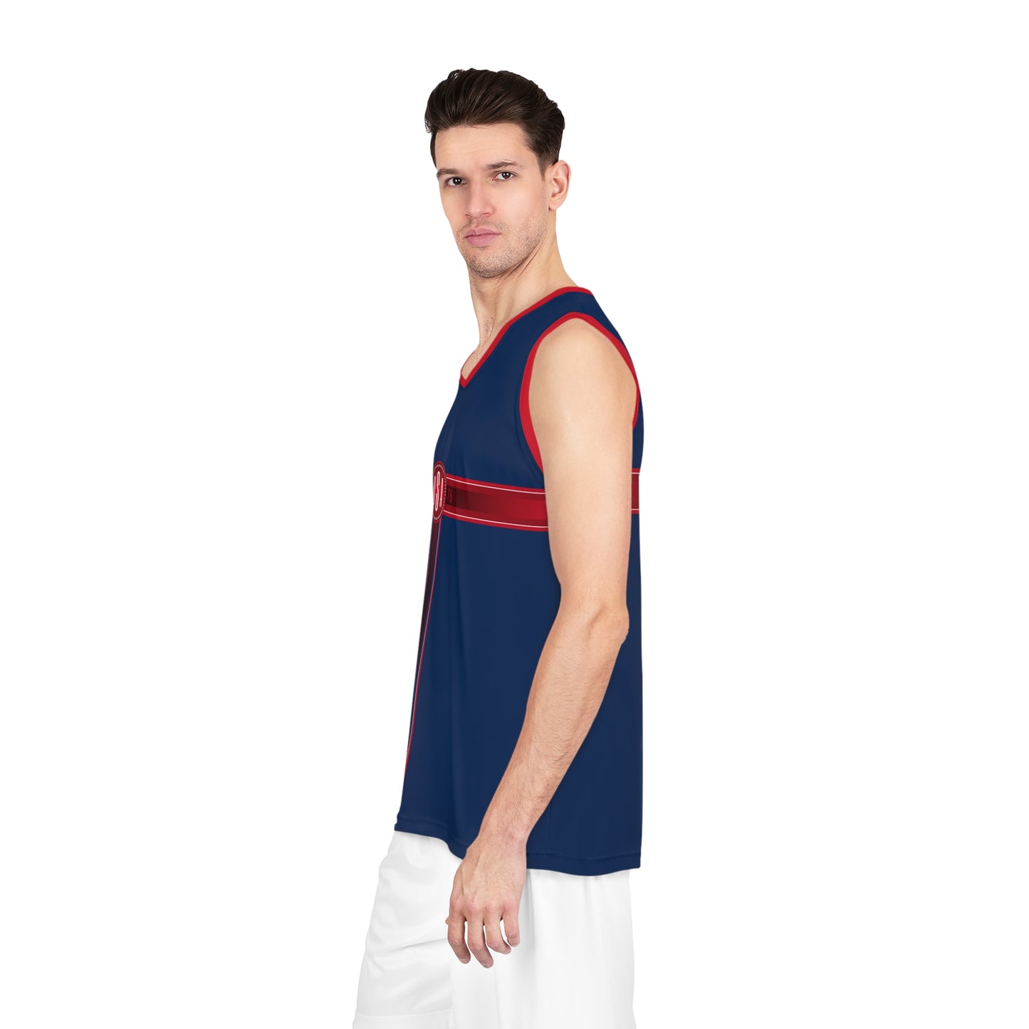USA Navy Blue Red White Washington Basketball Jersey
