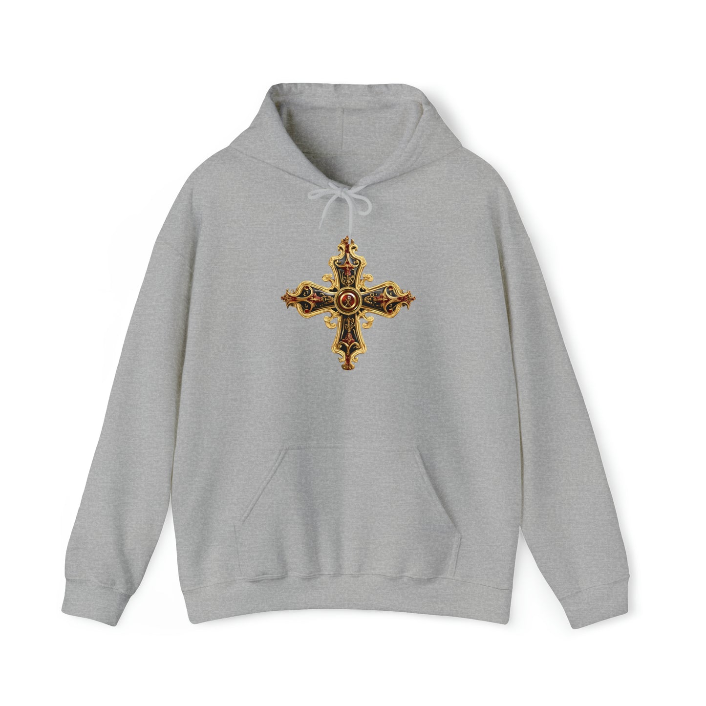 Greek Orthodox Cross Ornate Unisex Heavy Blend™ Hooded Sweatshirt
