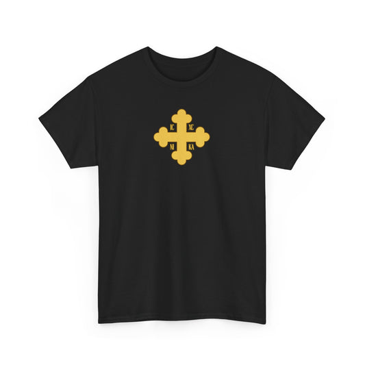 Greek Orthodox Cross Gold GOYA Unisex Heavy Cotton Tee
