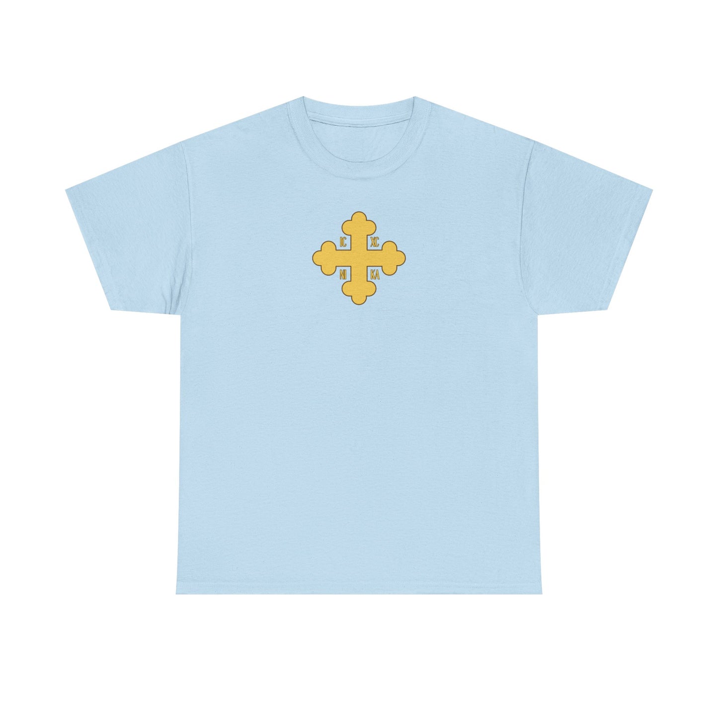 Greek Orthodox Cross Gold GOYA Unisex Heavy Cotton Tee
