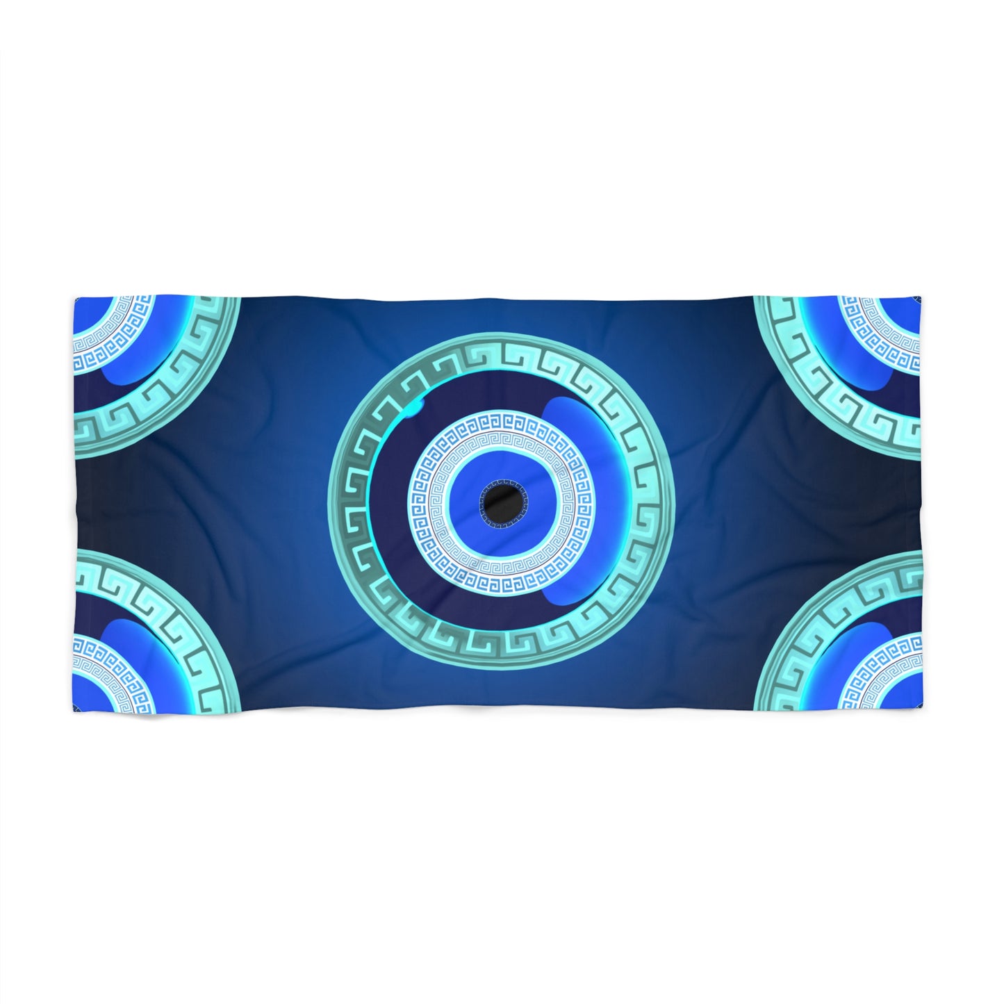 Mati Evil Eye Blue Beach Towel