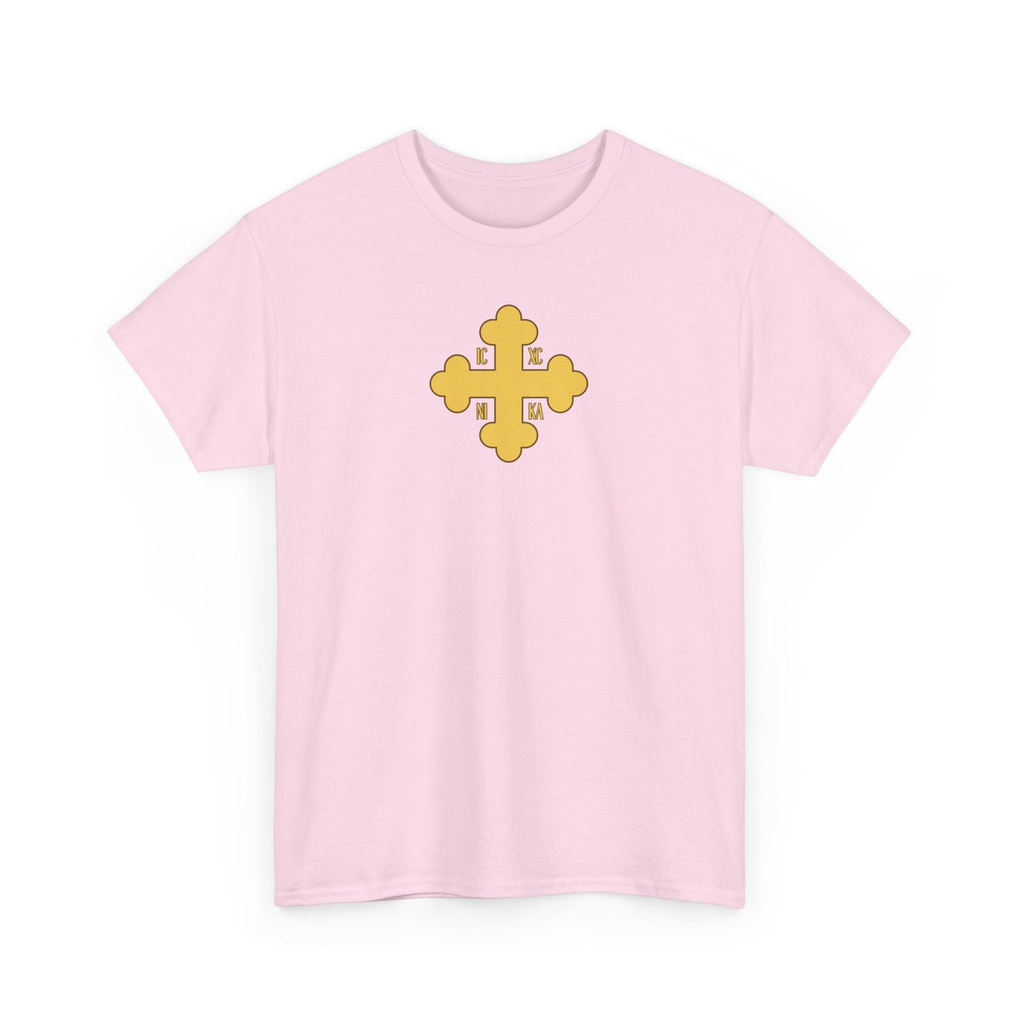 Greek Orthodox Cross Gold GOYA Unisex Heavy Cotton Tee
