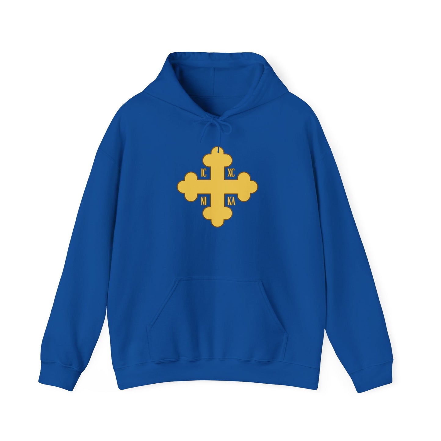 Greek Orthodox Cross Gold GOYA Unisex Heavy Blend™ Hooded Sweatshirt
