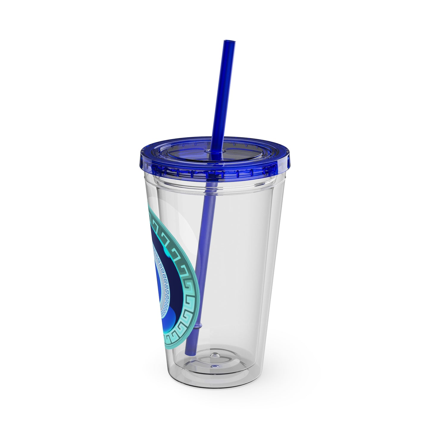 Mati Evil Eye Sunsplash Tumbler with Straw, 16oz