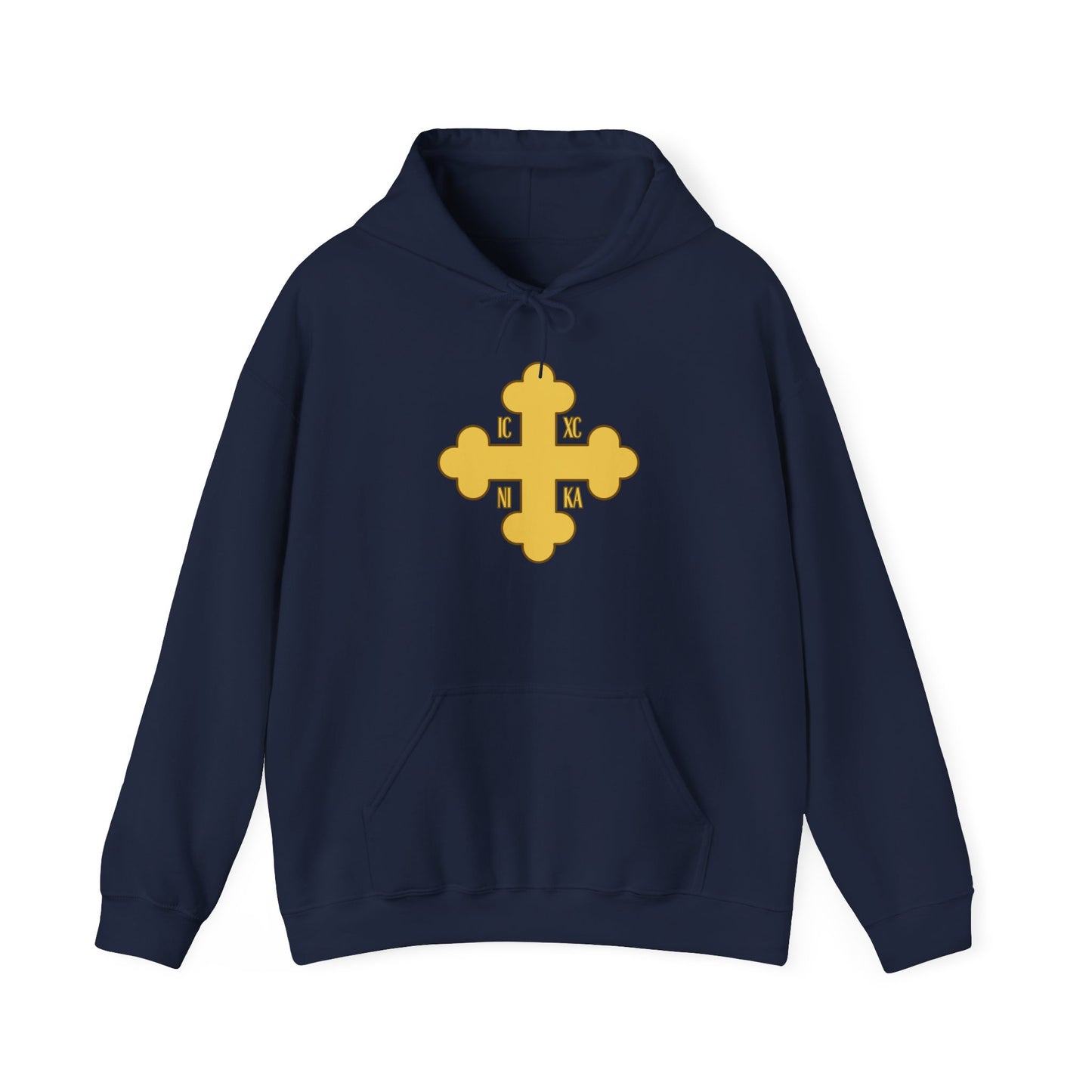 Greek Orthodox Cross Gold GOYA Unisex Heavy Blend™ Hooded Sweatshirt