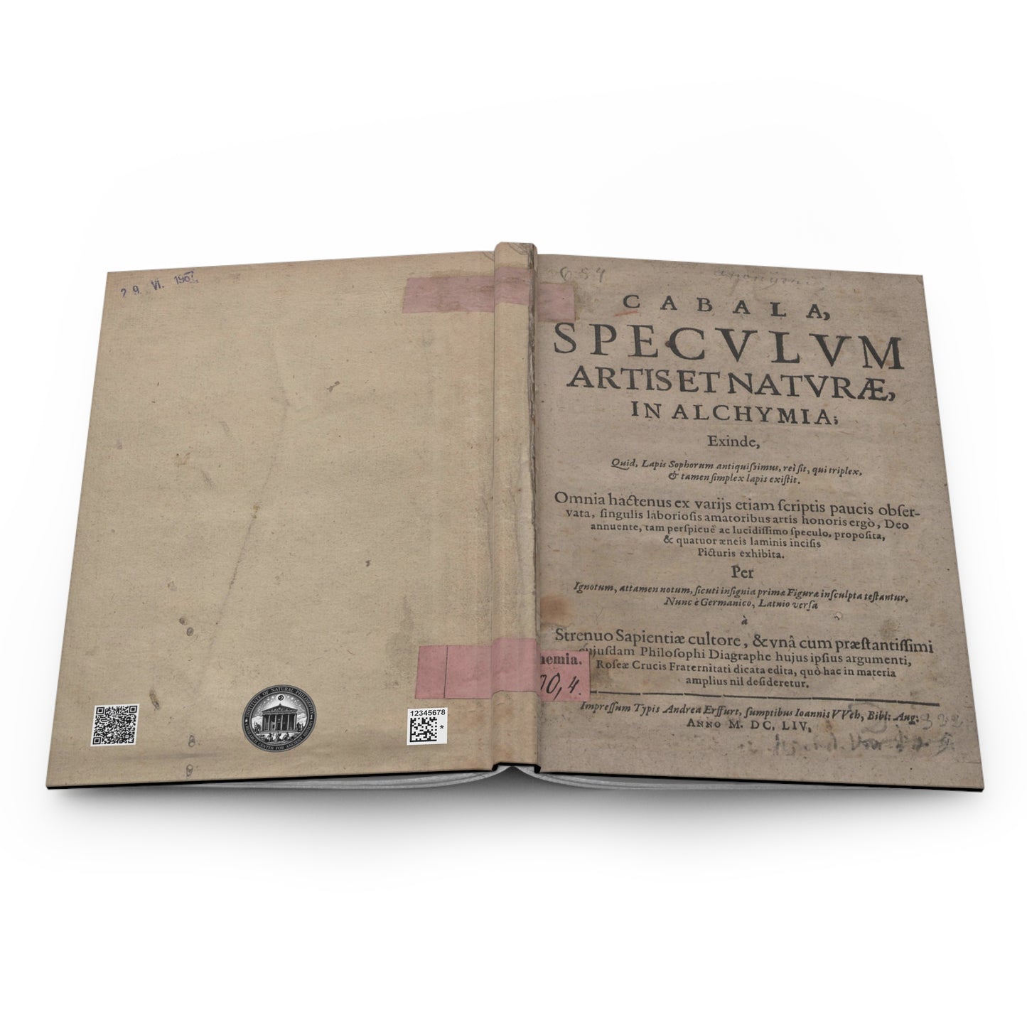 1654 Stephanus Michelspacherus - Cabala Speculum Hardcover Journal