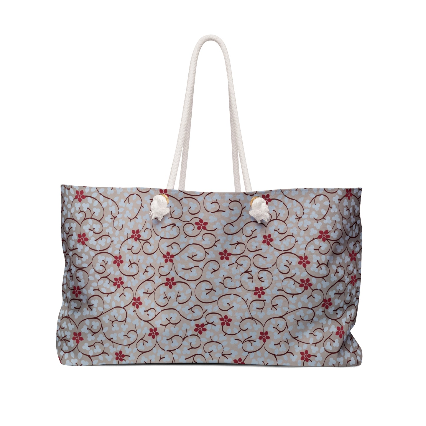 Floral Taupe Weekender Bag