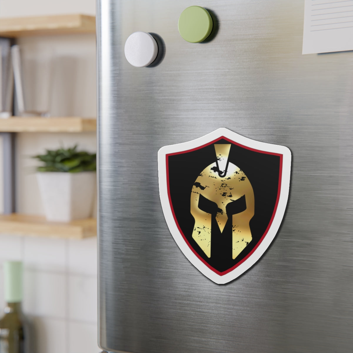 Spartan Helmet Gold Die-Cut Magnet