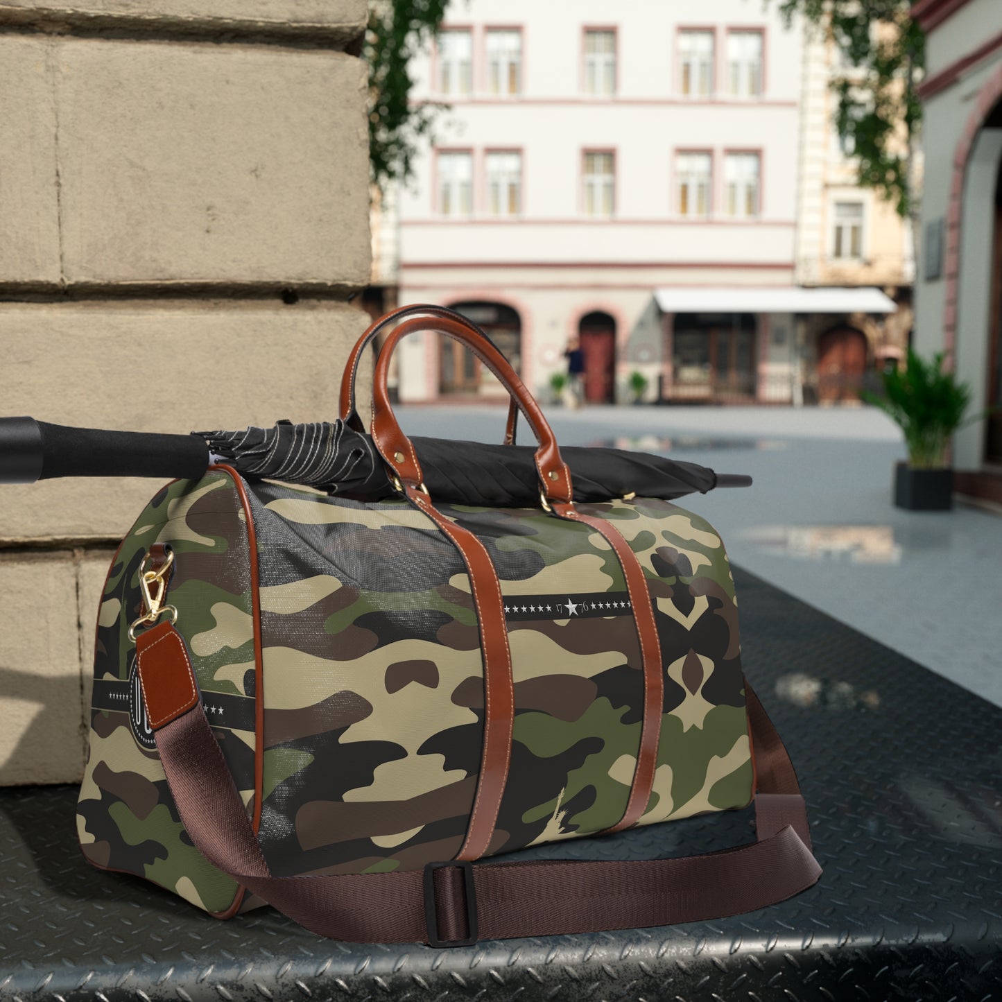 USA Camo Waterproof Travel Bag