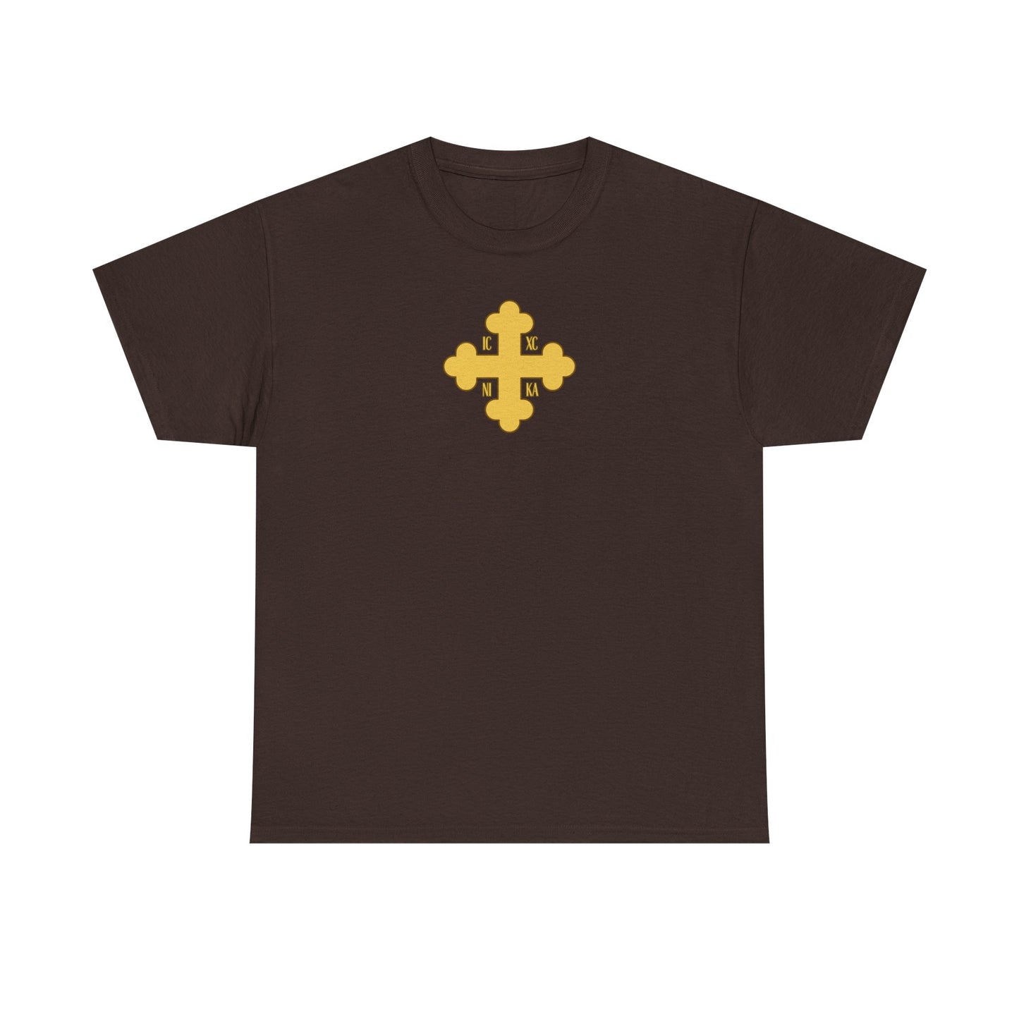Greek Orthodox Cross Gold GOYA Unisex Heavy Cotton Tee