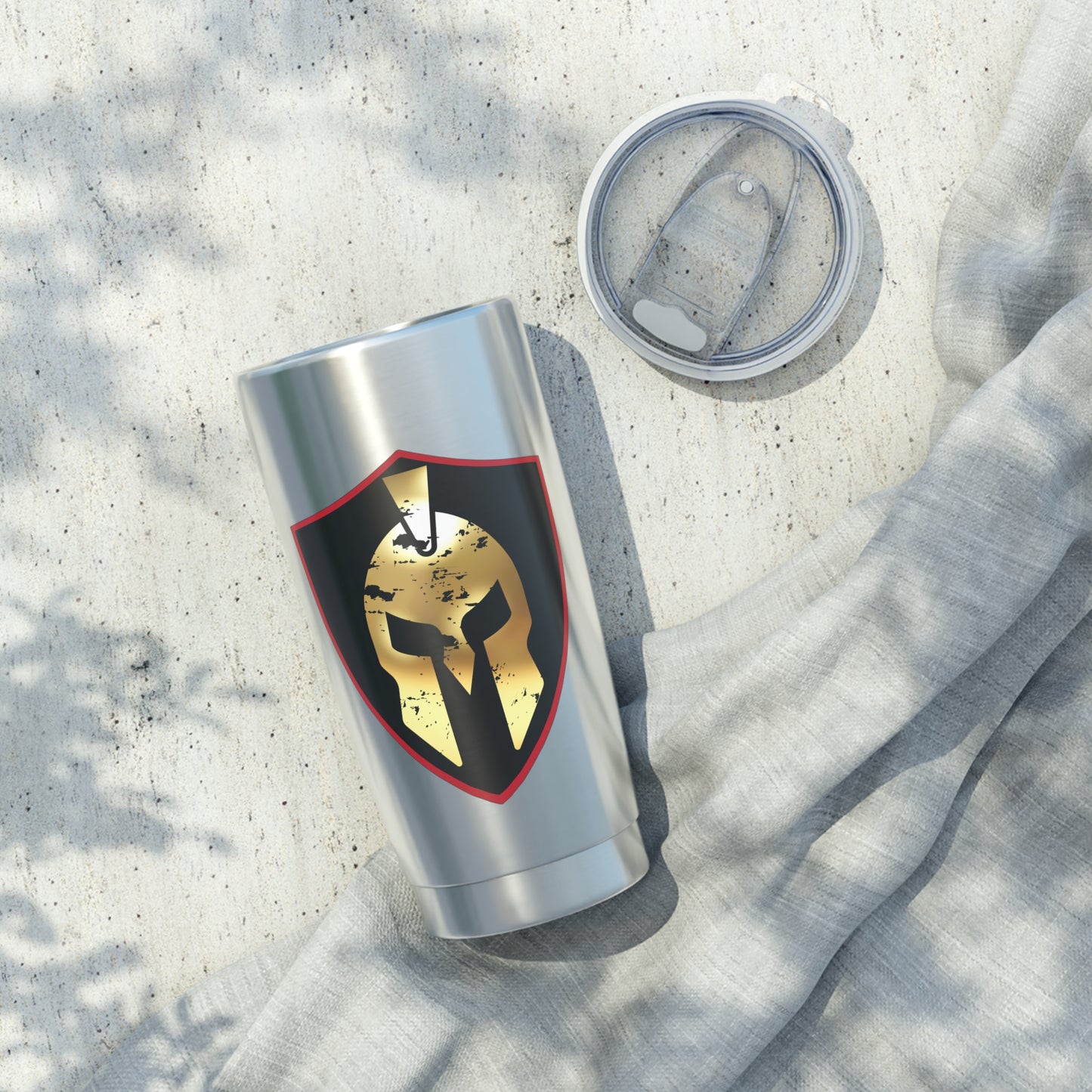 Spartan Shield Black Gold Vagabond 20oz Stainless Tumbler