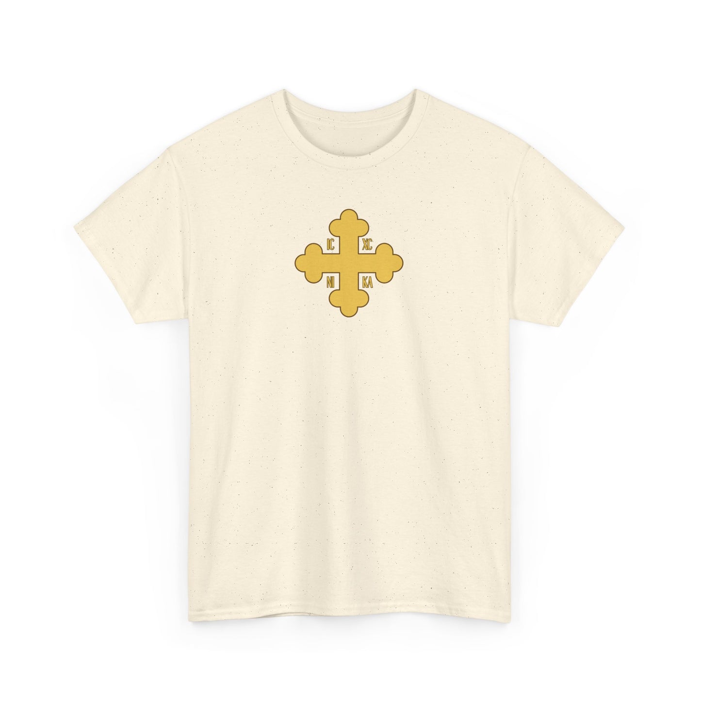 Greek Orthodox Cross Gold GOYA Unisex Heavy Cotton Tee