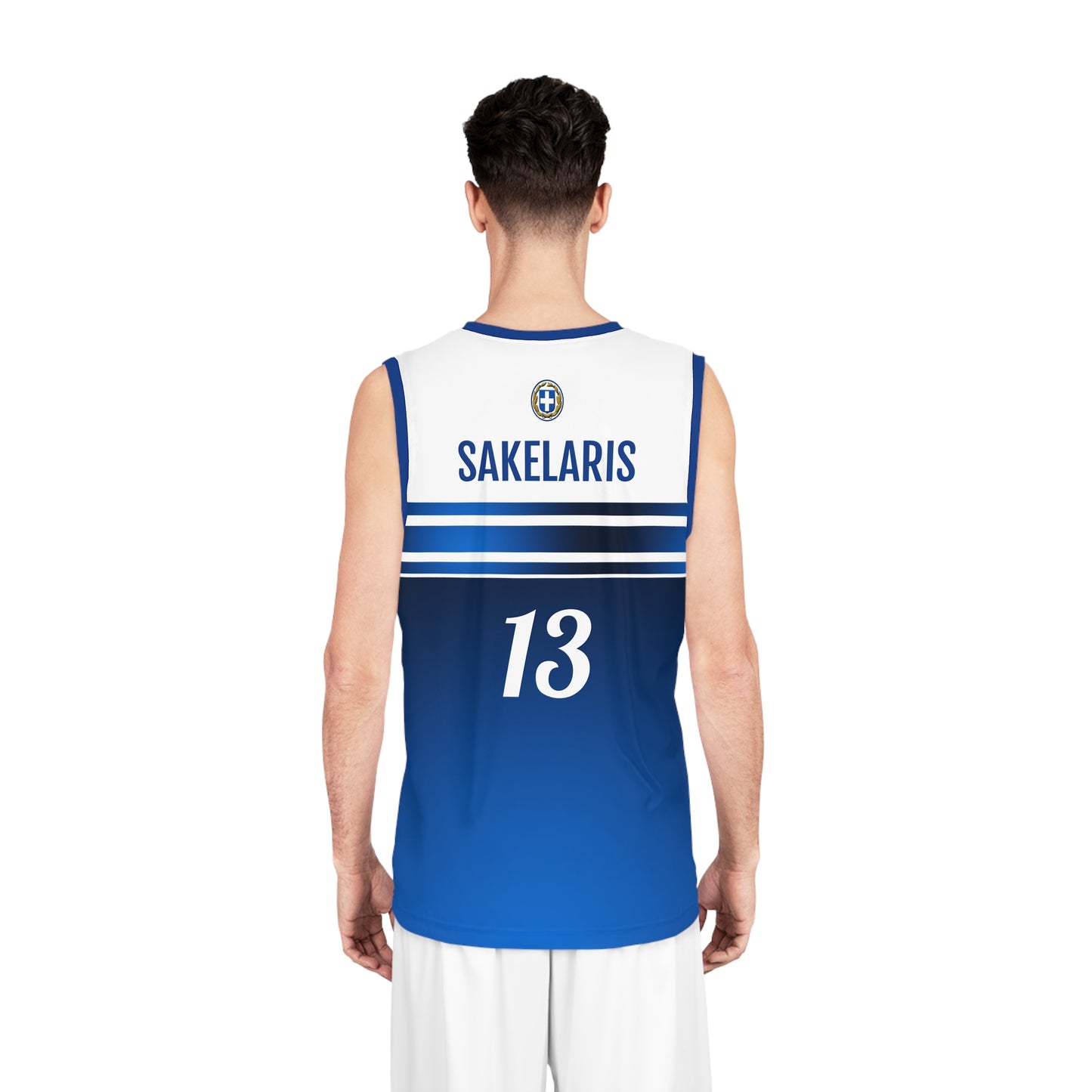 Greece Blue White Basketball Jersey