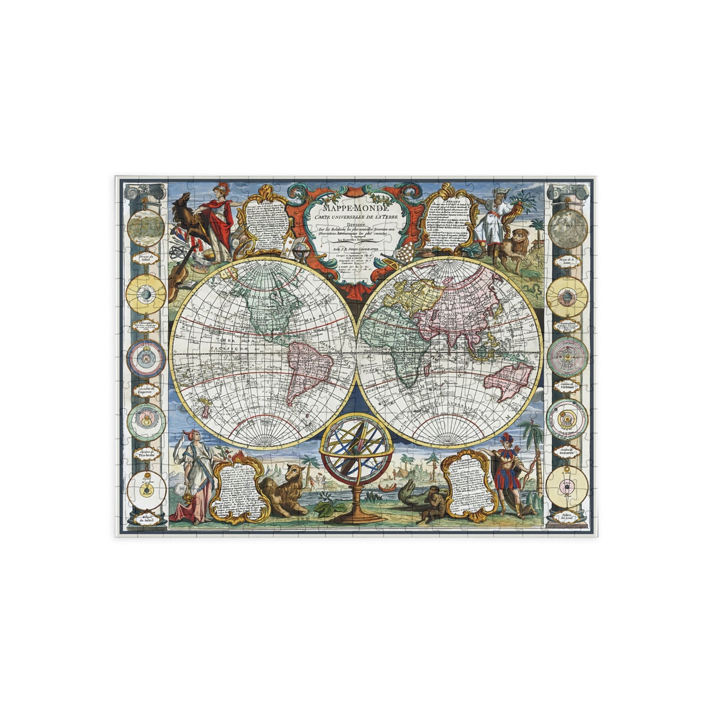 Atlas 1641 or 1791 Maps Jigsaw Puzzle (252, 500, 1000-Piece)