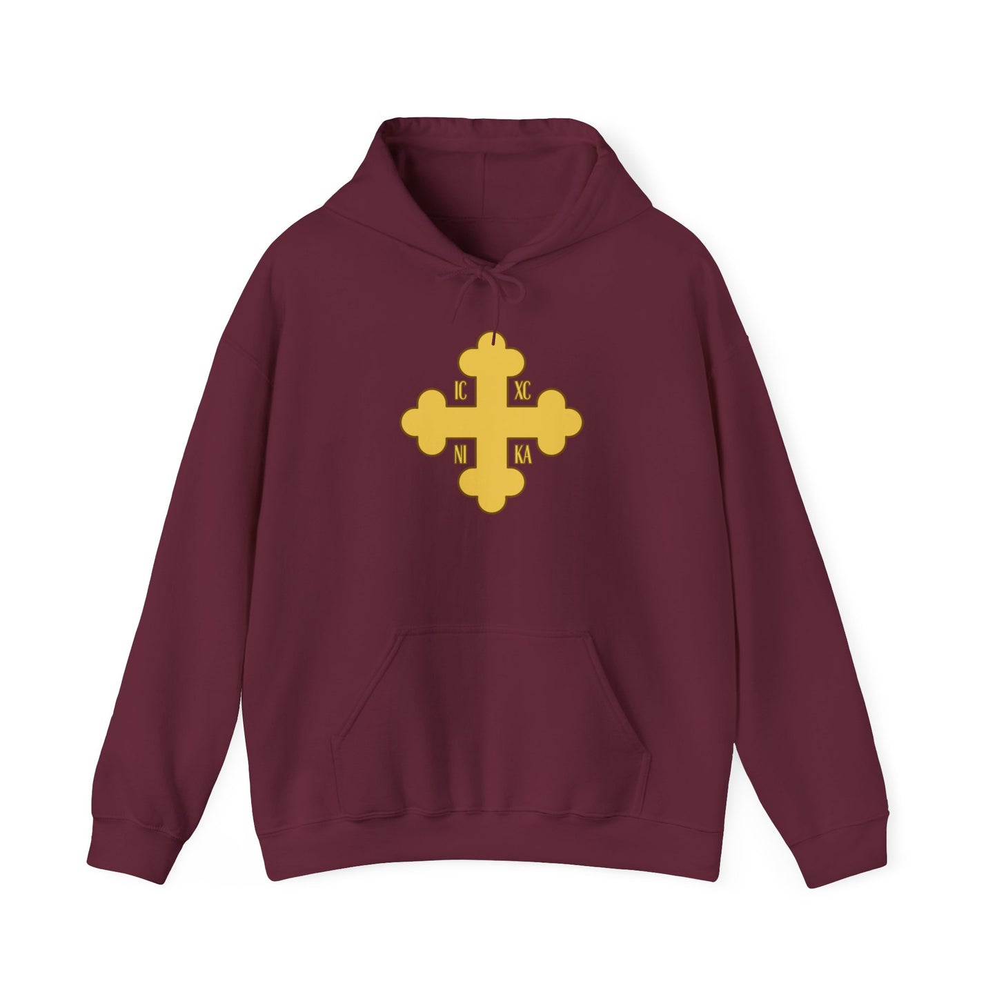 Greek Orthodox Cross Gold GOYA Unisex Heavy Blend™ Hooded Sweatshirt