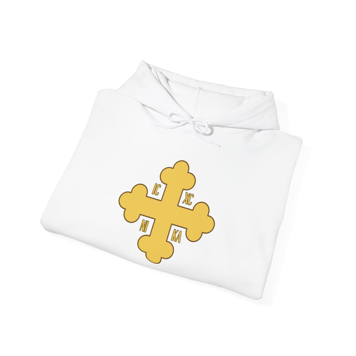 Greek Orthodox Cross Gold GOYA Unisex Heavy Blend™ Hooded Sweatshirt