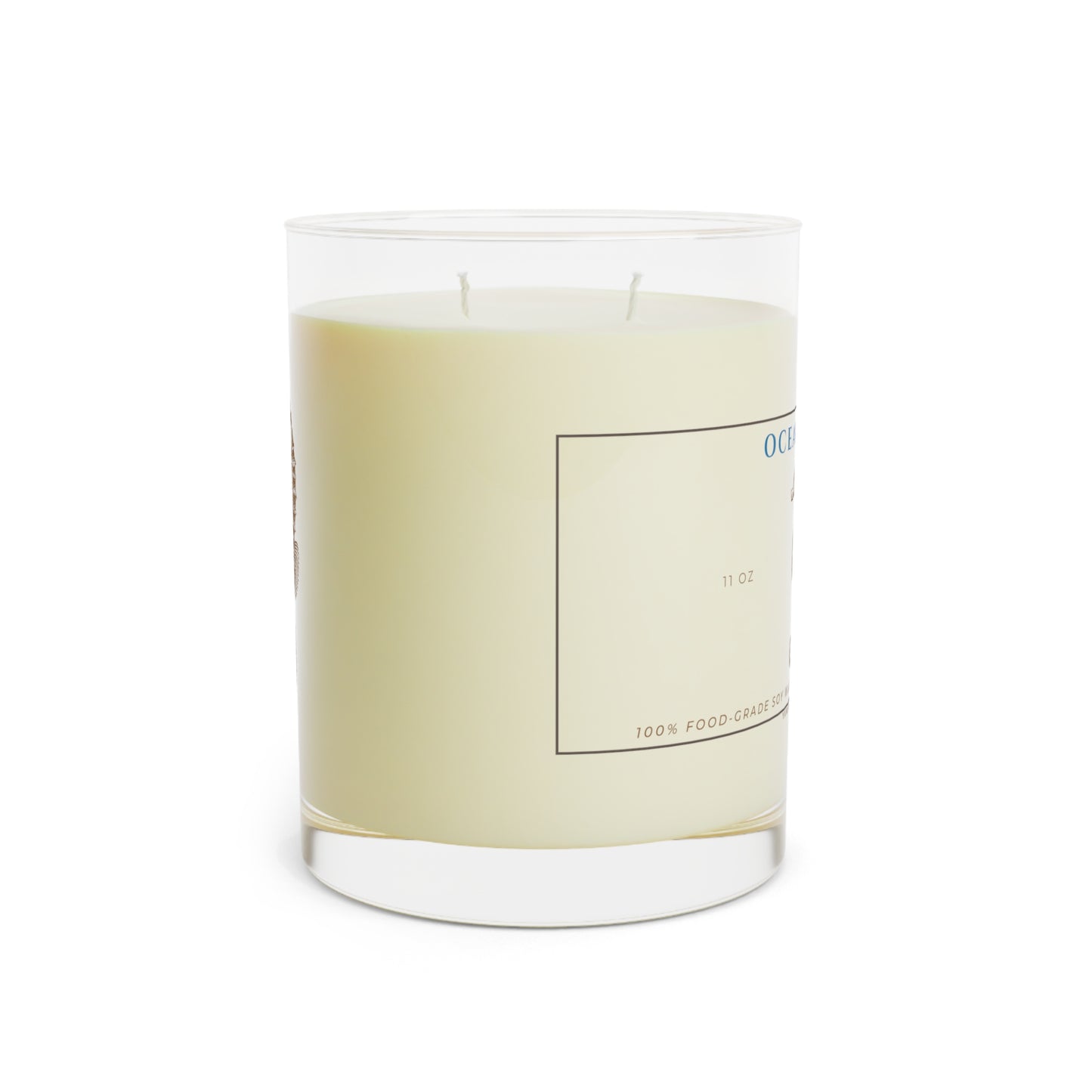 Ocean Mist Seahorse Scented Candle - Full Glass, 11oz