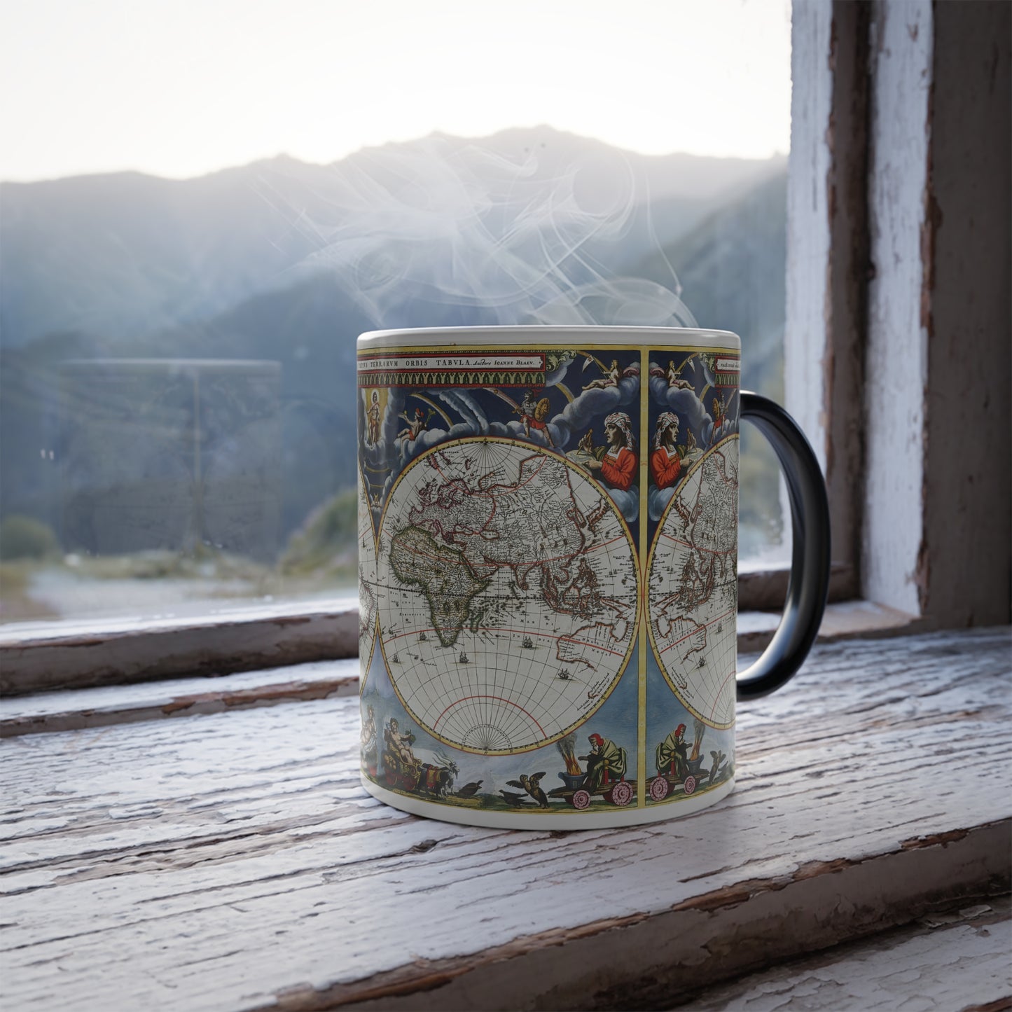 Atlas 1662 Johannes Blaeu Map - Color Morphing Mug, 11oz