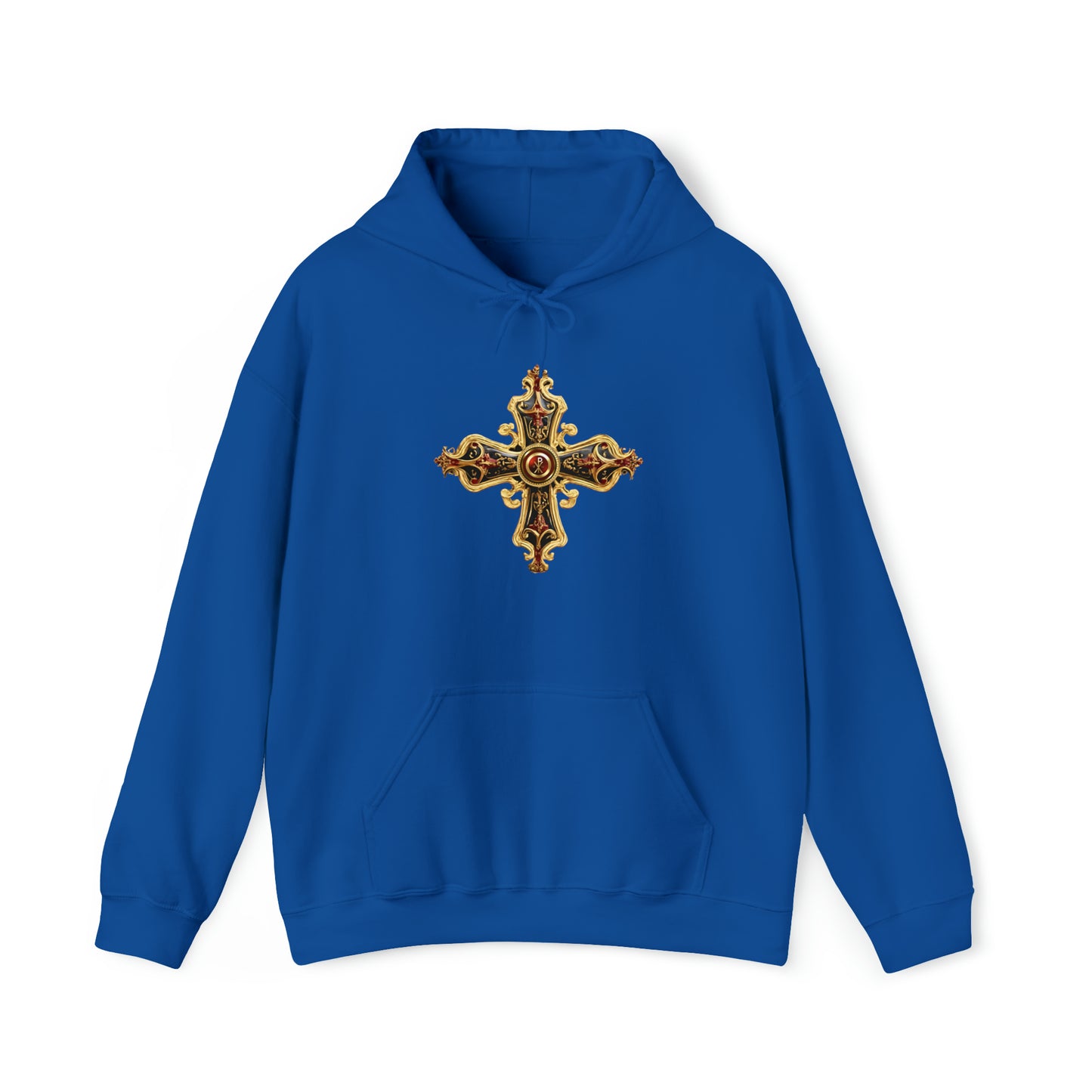 Greek Orthodox Cross Ornate Unisex Heavy Blend™ Hooded Sweatshirt