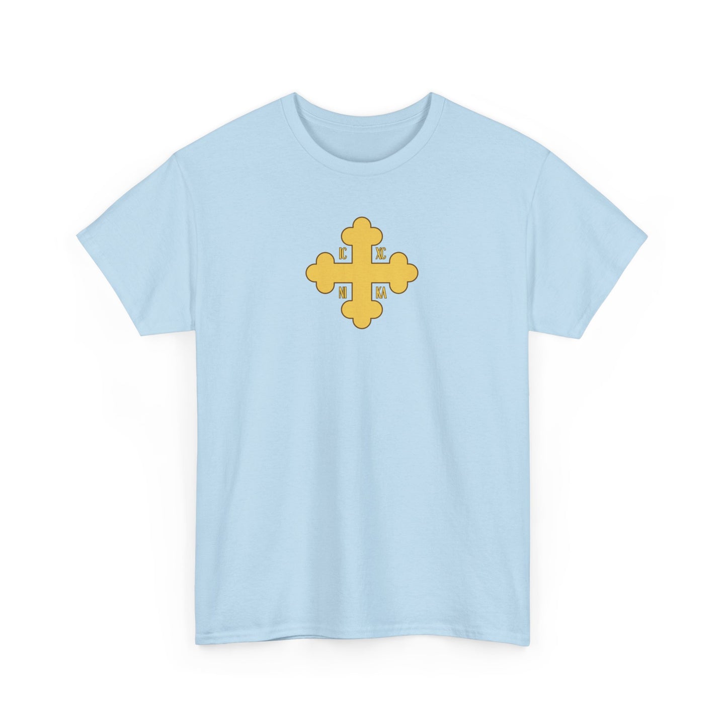 Greek Orthodox Cross Gold GOYA Unisex Heavy Cotton Tee