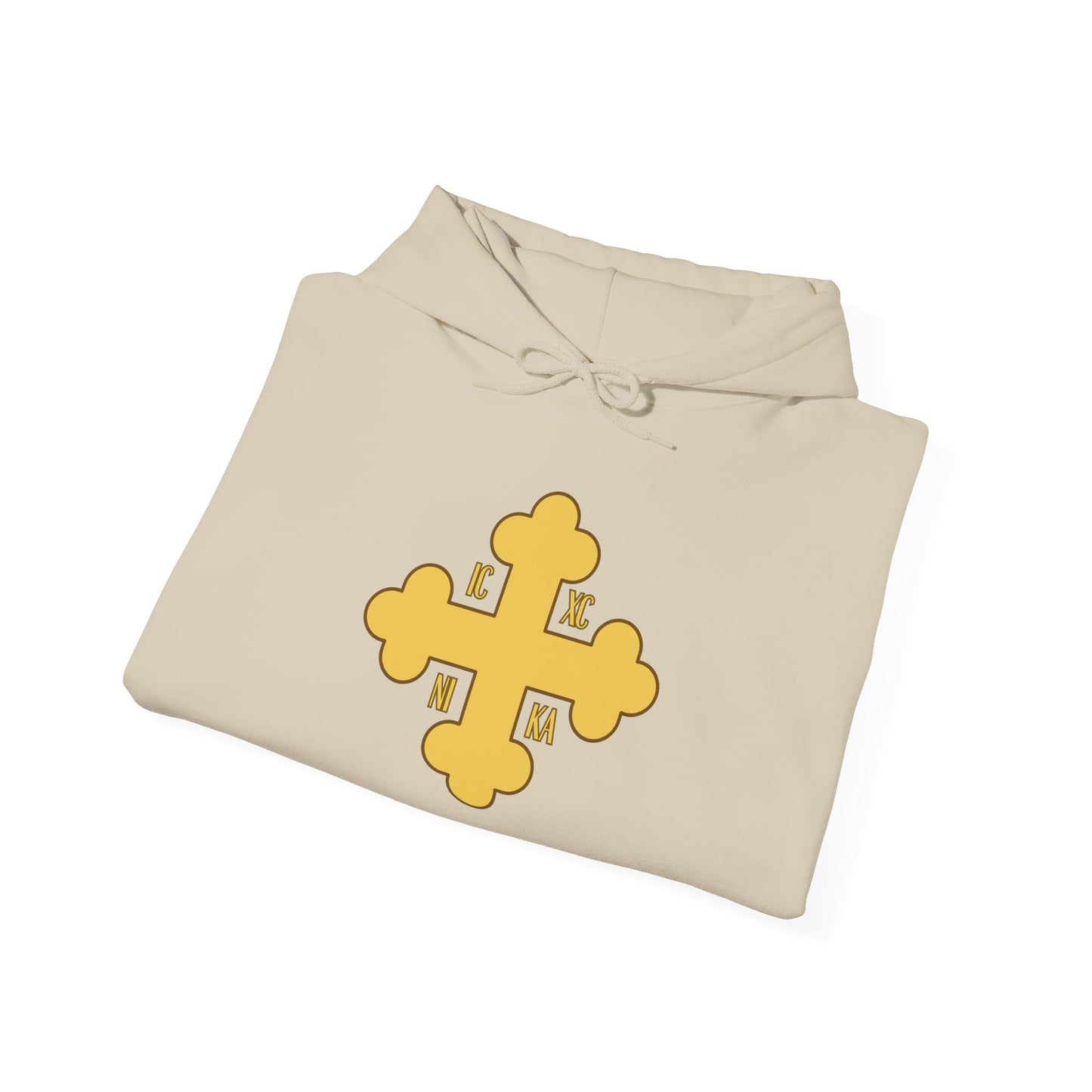 Greek Orthodox Cross Gold GOYA Unisex Heavy Blend™ Hooded Sweatshirt