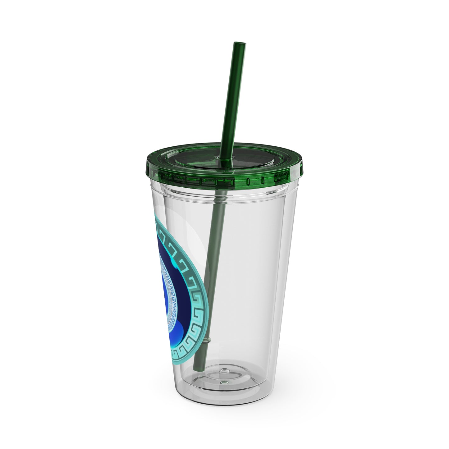 Mati Evil Eye Sunsplash Tumbler with Straw, 16oz
