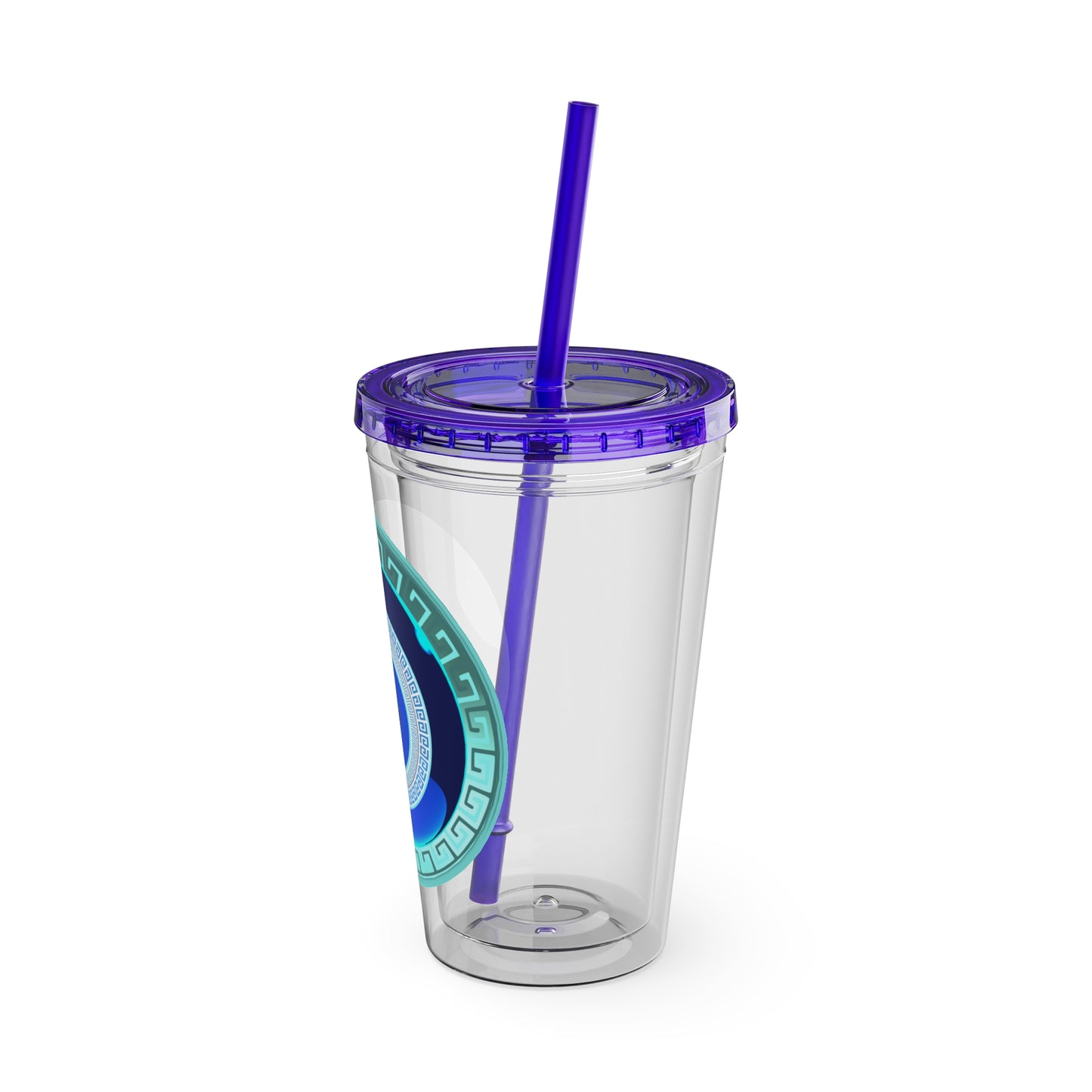 Mati Evil Eye Sunsplash Tumbler with Straw, 16oz