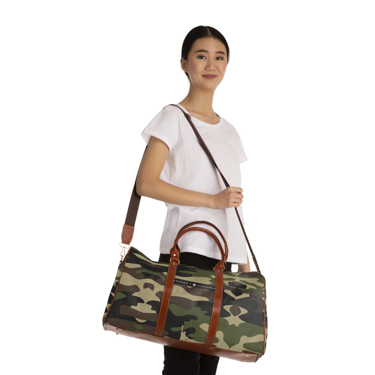 USA Camo Waterproof Travel Bag