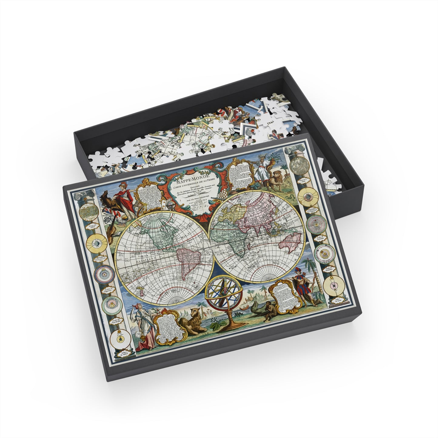 Atlas 1641 or 1791 Maps Jigsaw Puzzle (252, 500, 1000-Piece)