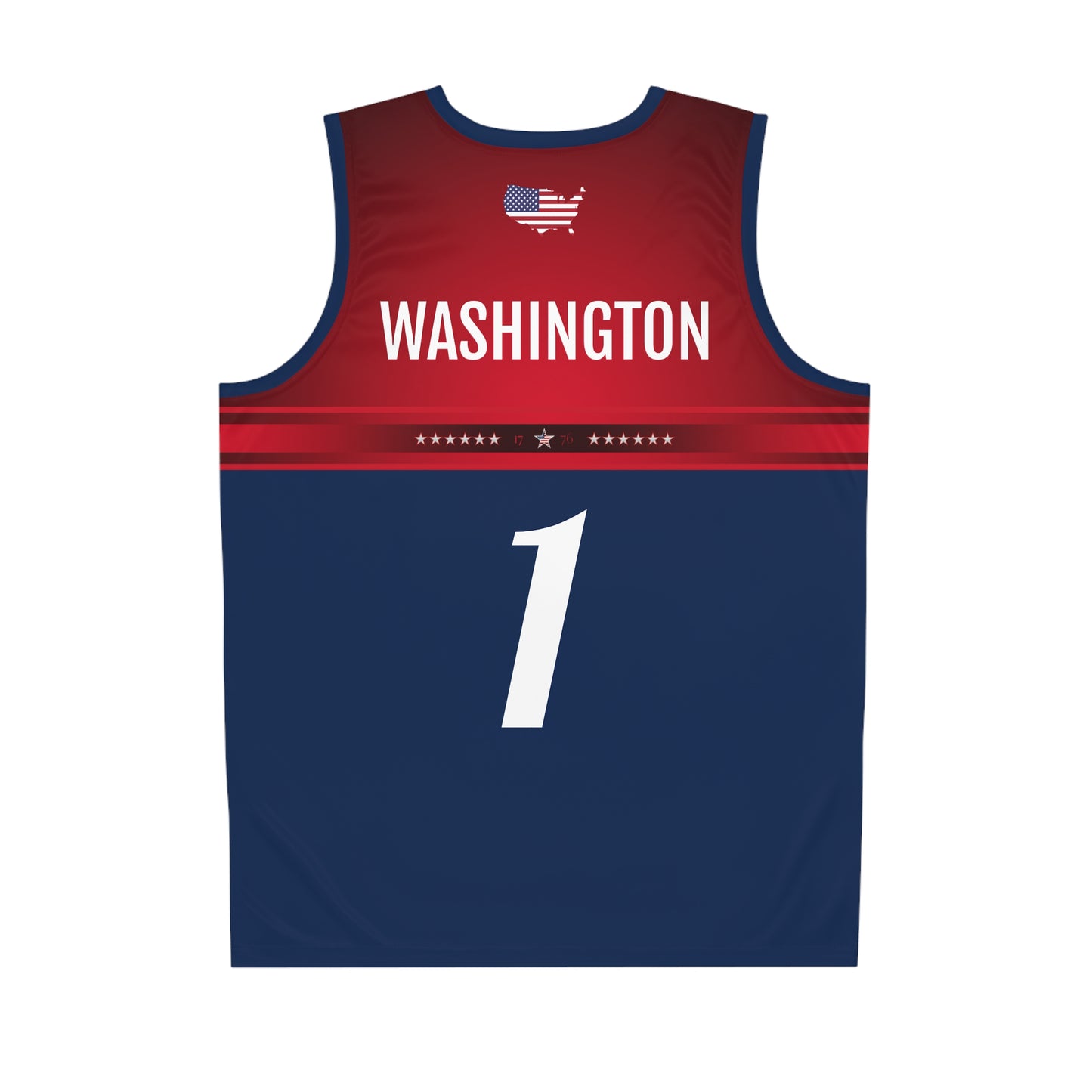 USA Red Blue White Washington Basketball Jersey