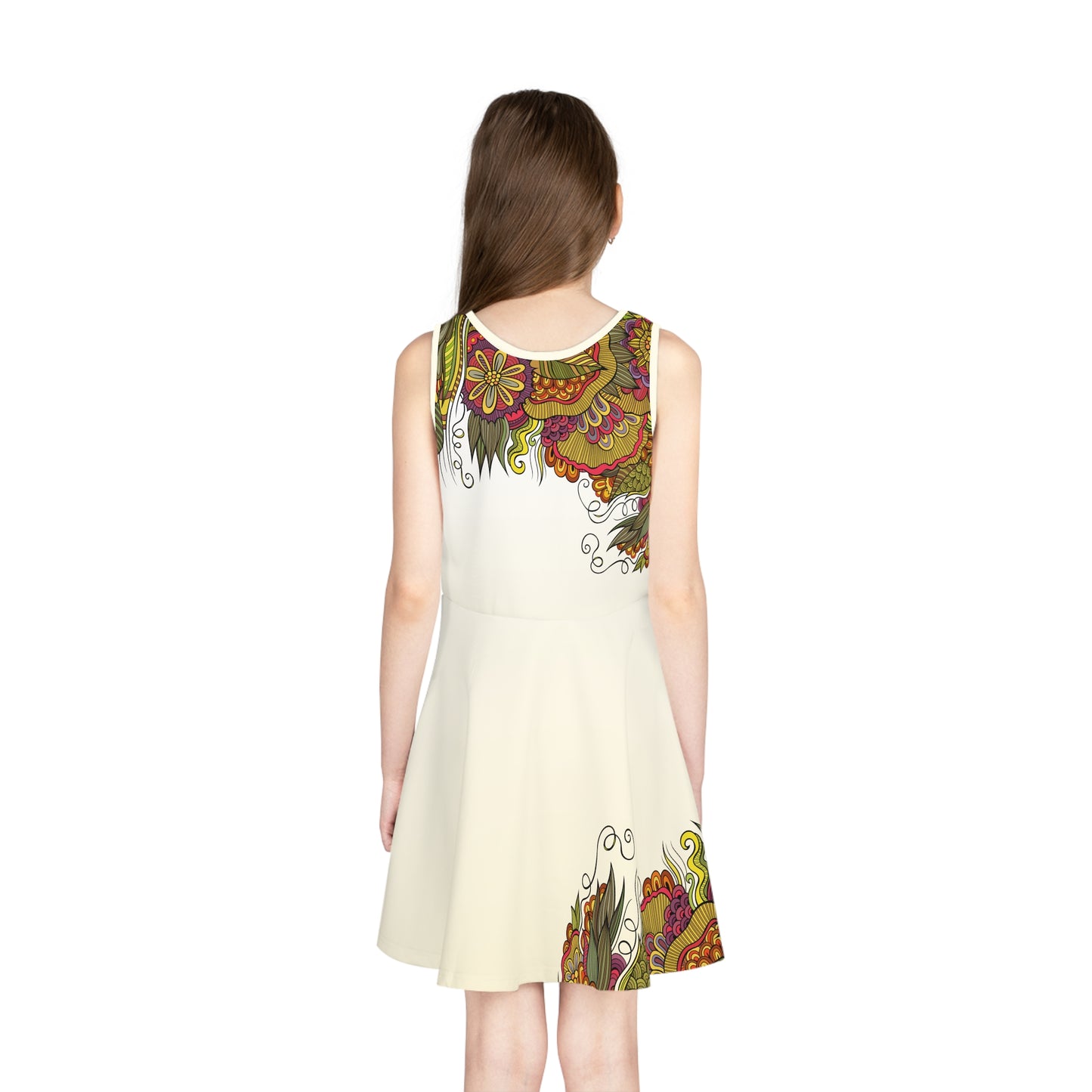 Floral Girls' Sleeveless Yellow Sundress Kiki Collection