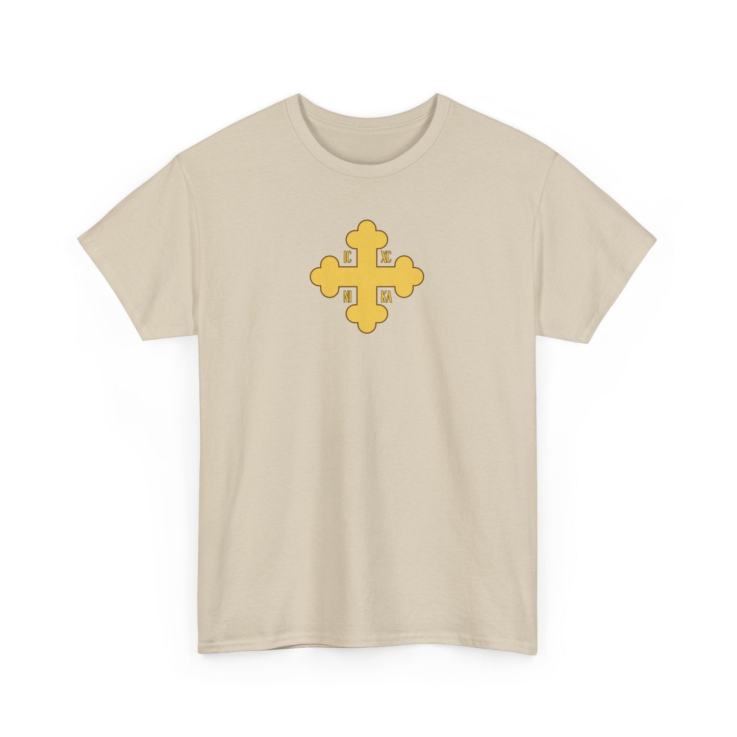 Greek Orthodox Cross Gold GOYA Unisex Heavy Cotton Tee