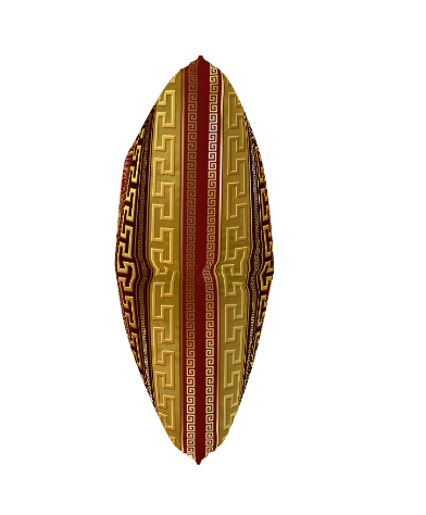 Ornate Baroque Gold Red Greek Key Premium Pillow