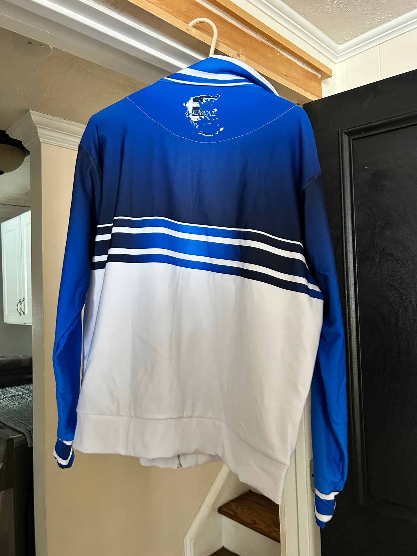 Greece Blue White Unisex Track Jacket