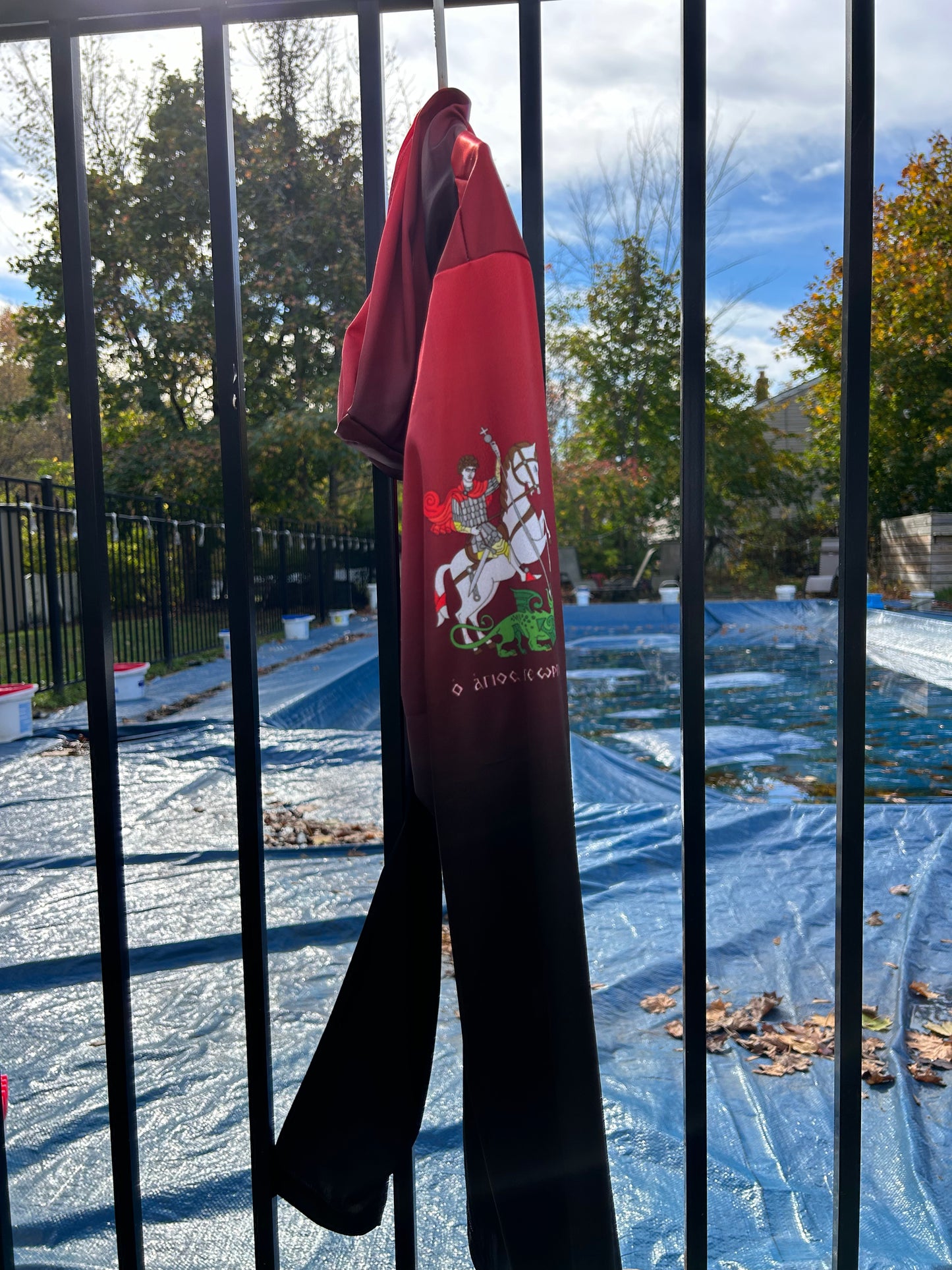 Spartan Helmet Red Gold Black Men's Sports Warmup Hoodie