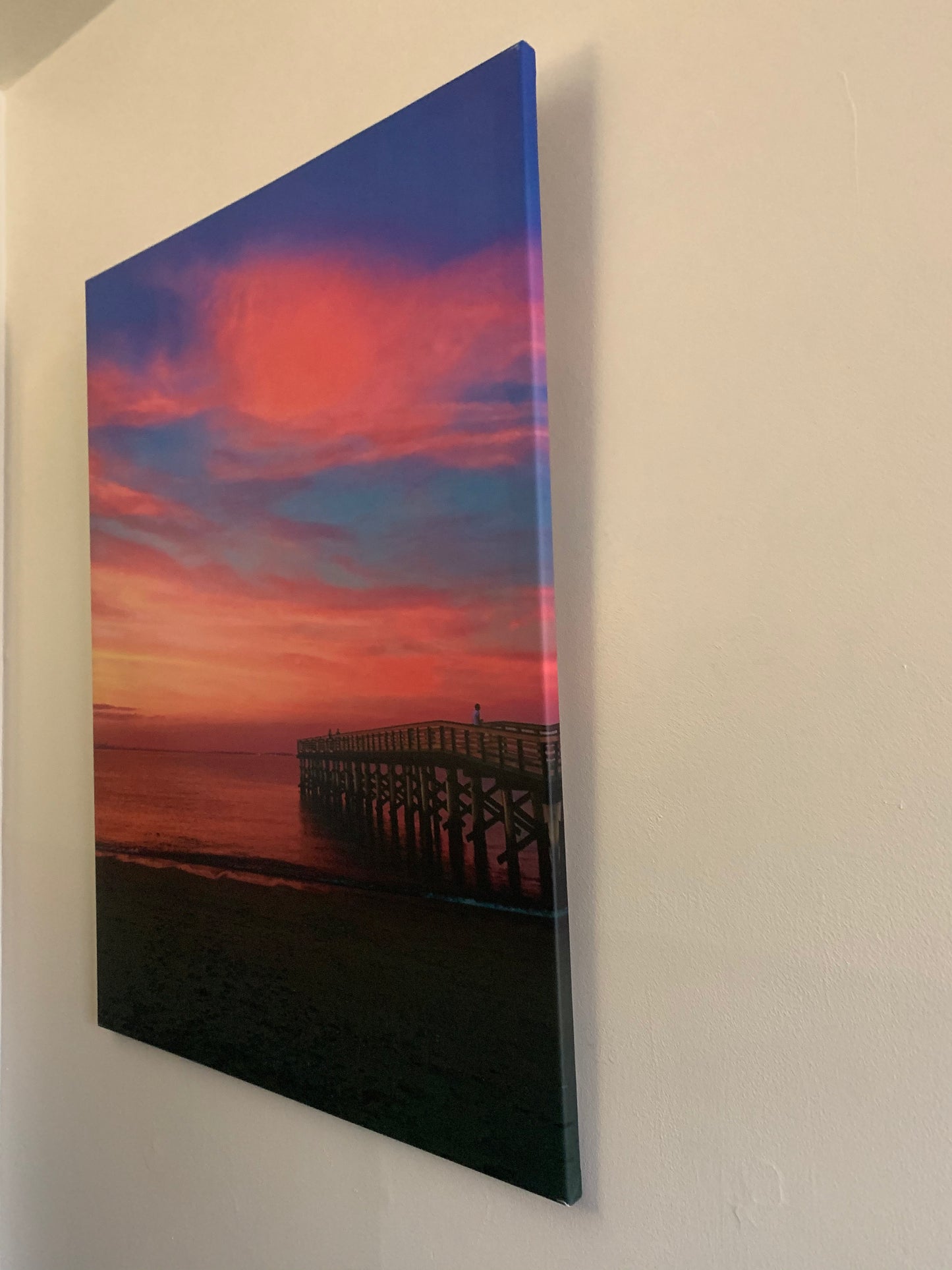 New Jersey Beach Sunset Photo on Canvas
