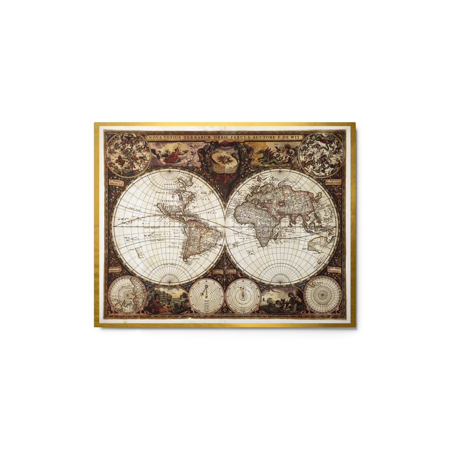Atlas 1660 Nova Totius Frederick De Wit Metal prints