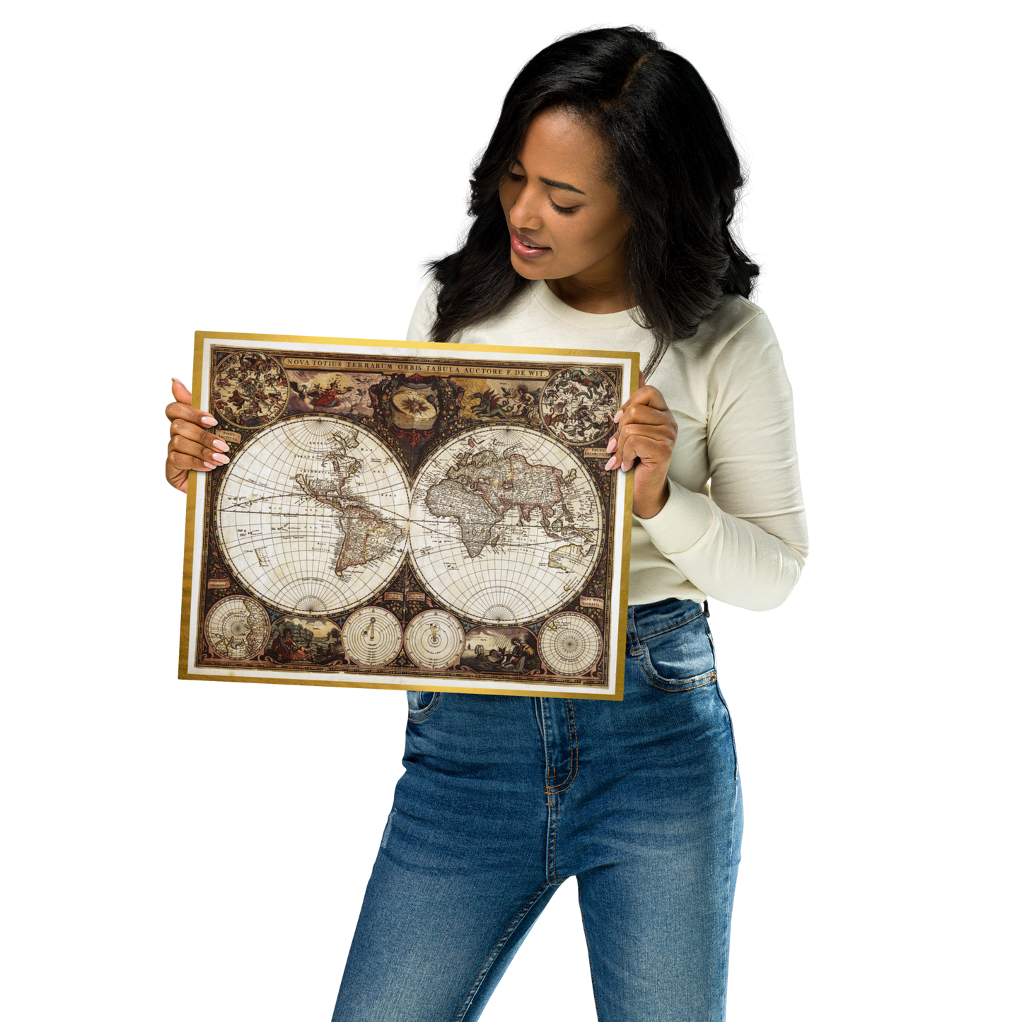 Atlas 1660 Nova Totius Frederick De Wit Metal prints