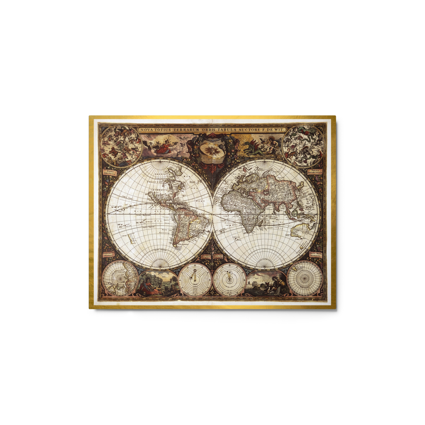 Atlas 1660 Nova Totius Frederick De Wit Metal prints