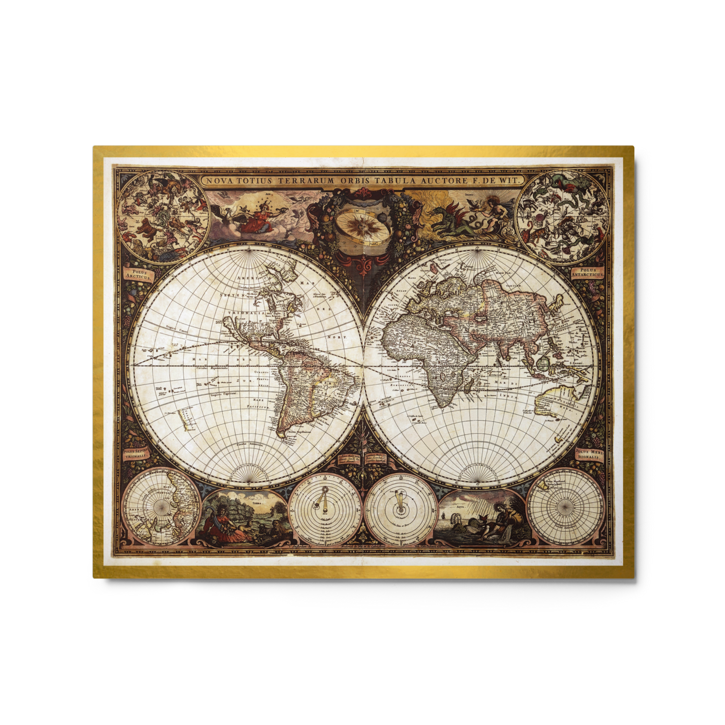 Atlas 1660 Nova Totius Frederick De Wit Metal prints