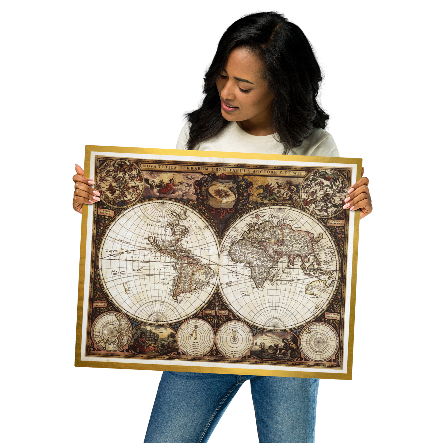 Atlas 1660 Nova Totius Frederick De Wit Metal prints