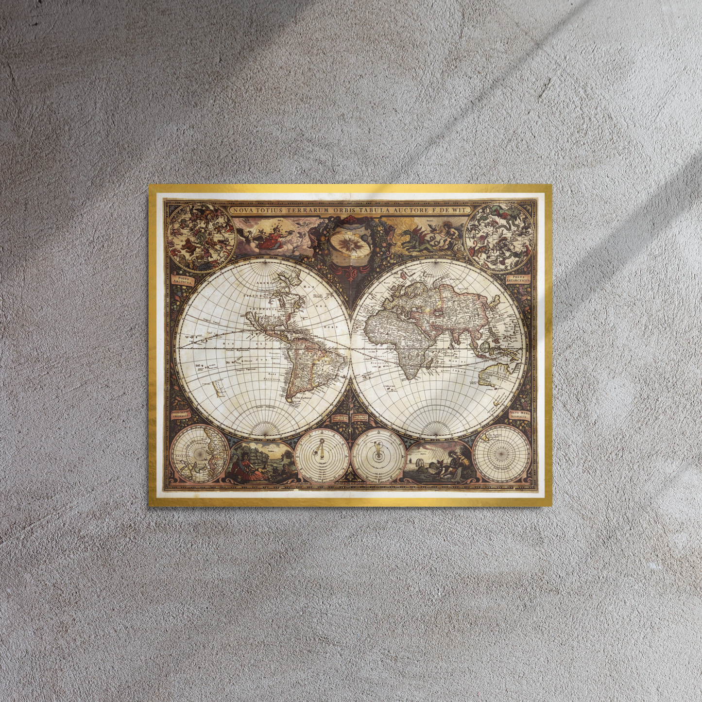 Atlas 1660 Nova Totius Frederick De Wit Metal prints