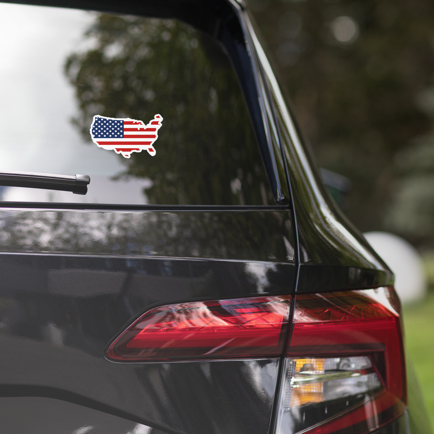 USA Flag Map Bubble-free stickers