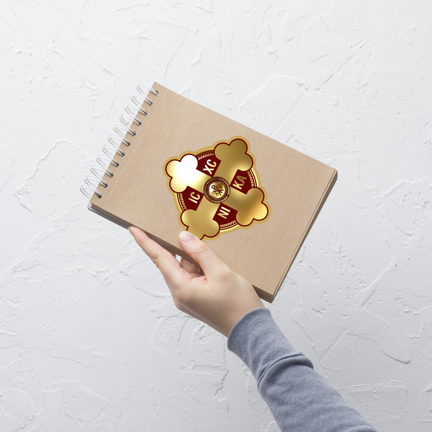 Greek Orthodox Cross Gold Bubble-free stickers