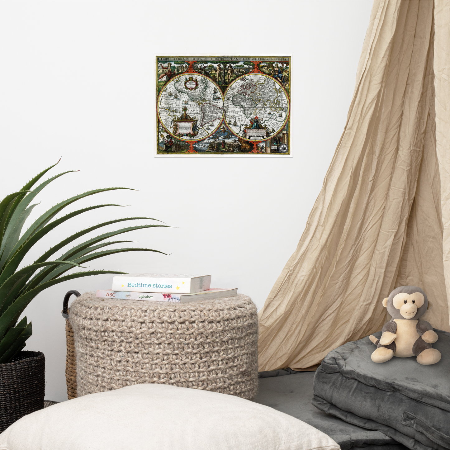 Atlas - 1617-1632 Map - Nicholas Van Geeikercken Photo paper poster