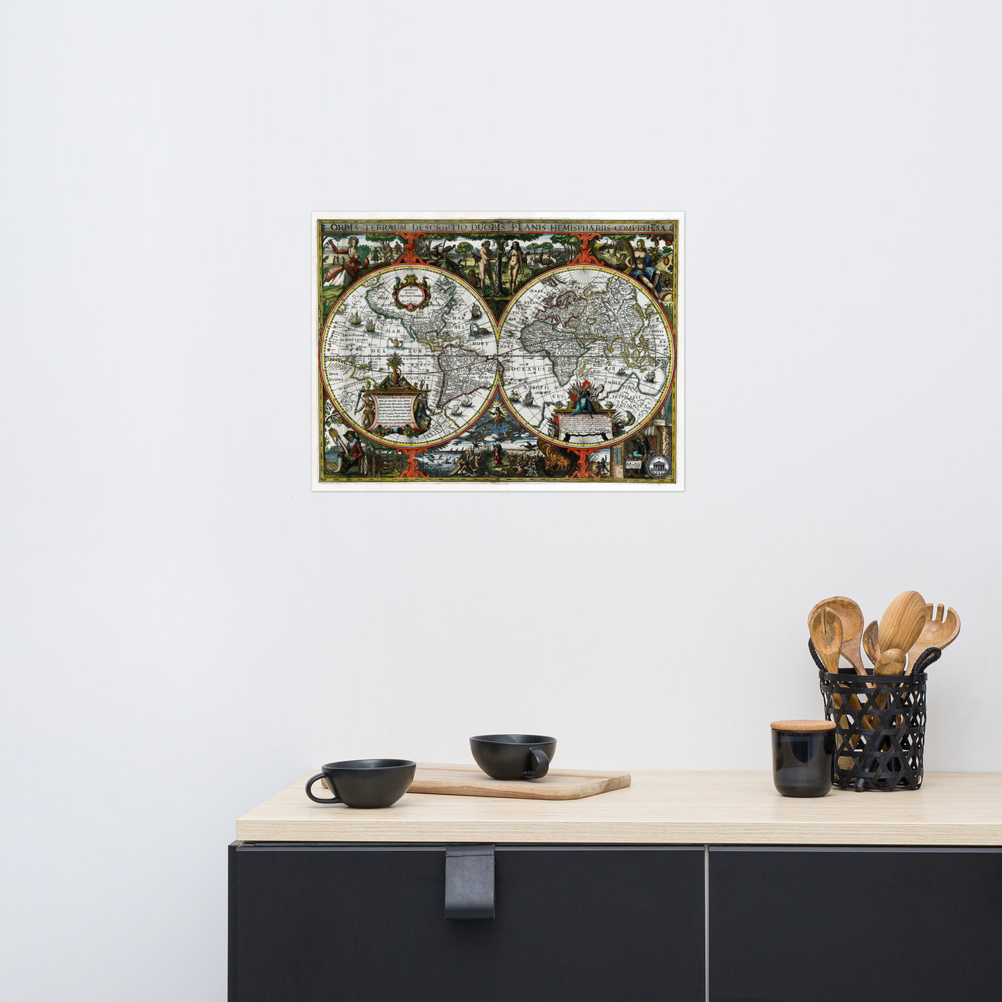 Atlas - 1617-1632 Map - Nicholas Van Geeikercken Photo paper poster