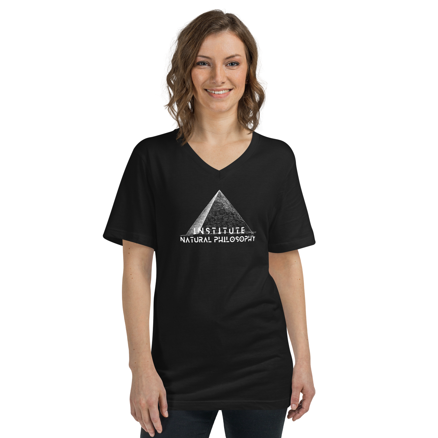 Institute Natural Philosophy Short Sleeve V-Neck T-Shirt