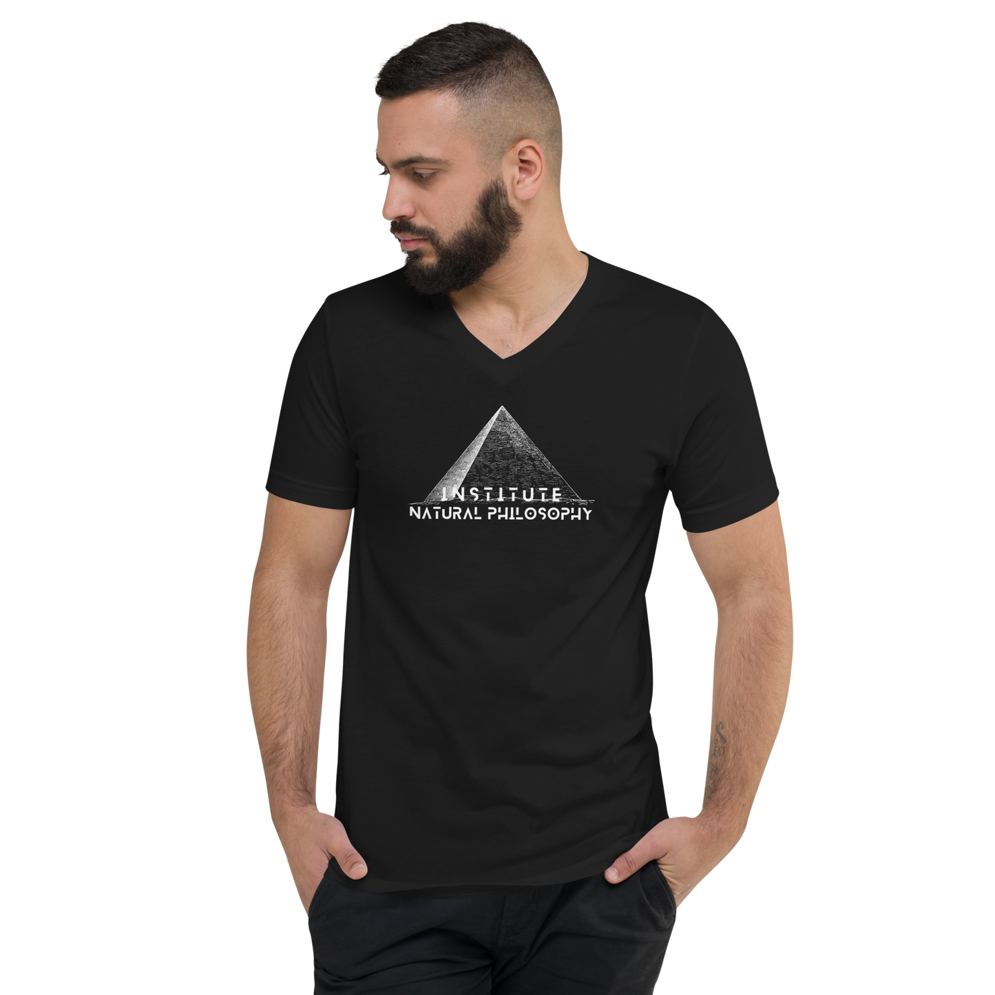 Institute Natural Philosophy Short Sleeve V-Neck T-Shirt