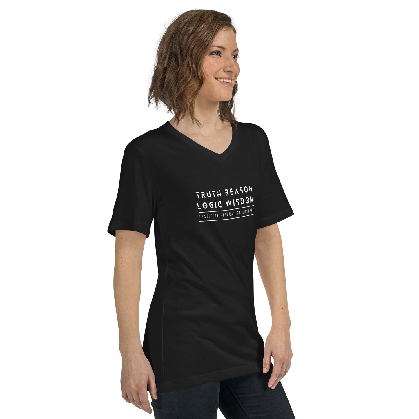 Truth Reason Logic Wisdom Short Sleeve V-Neck T-Shirt