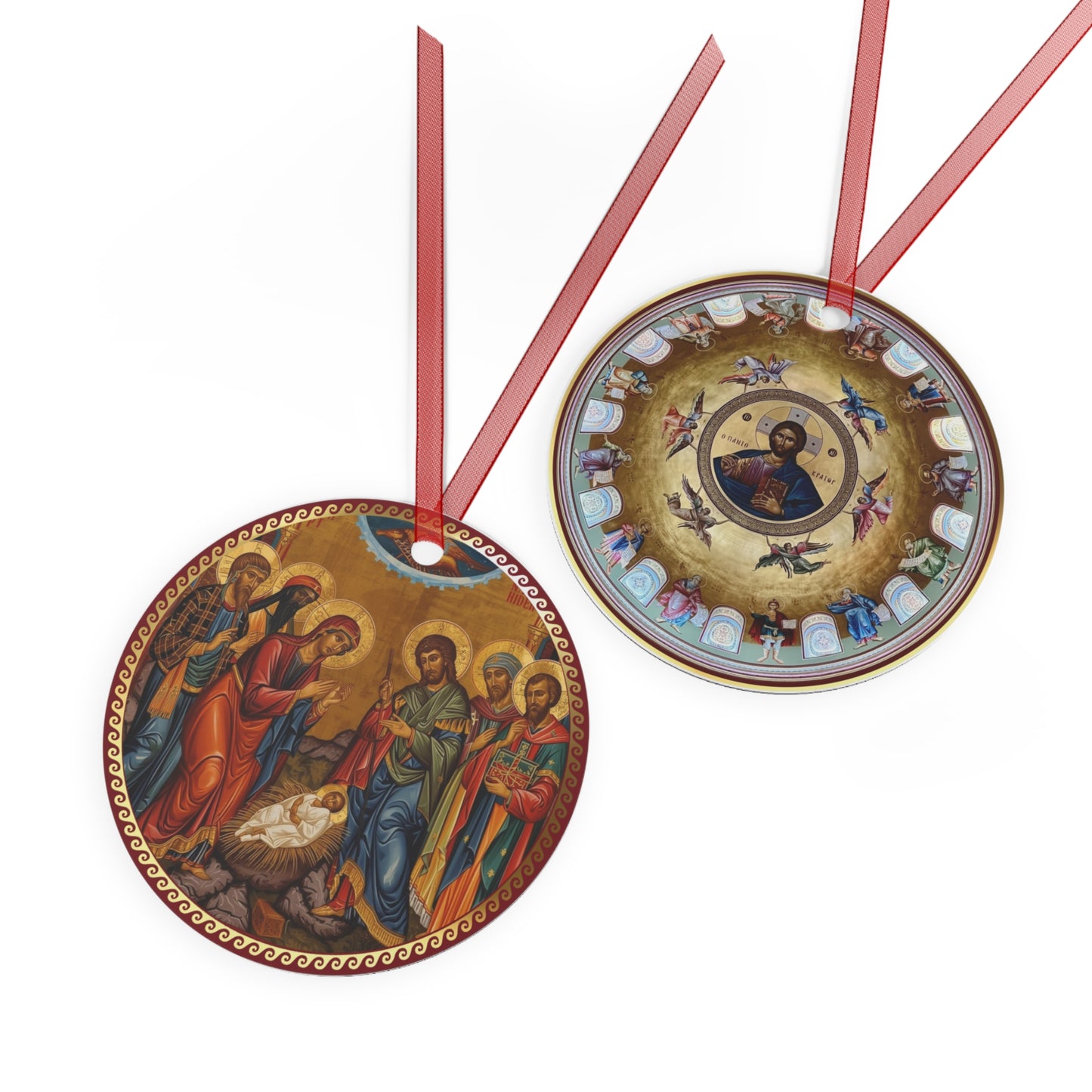Byzantine Nativity and Pantocrator Christmas Decoration GOYA